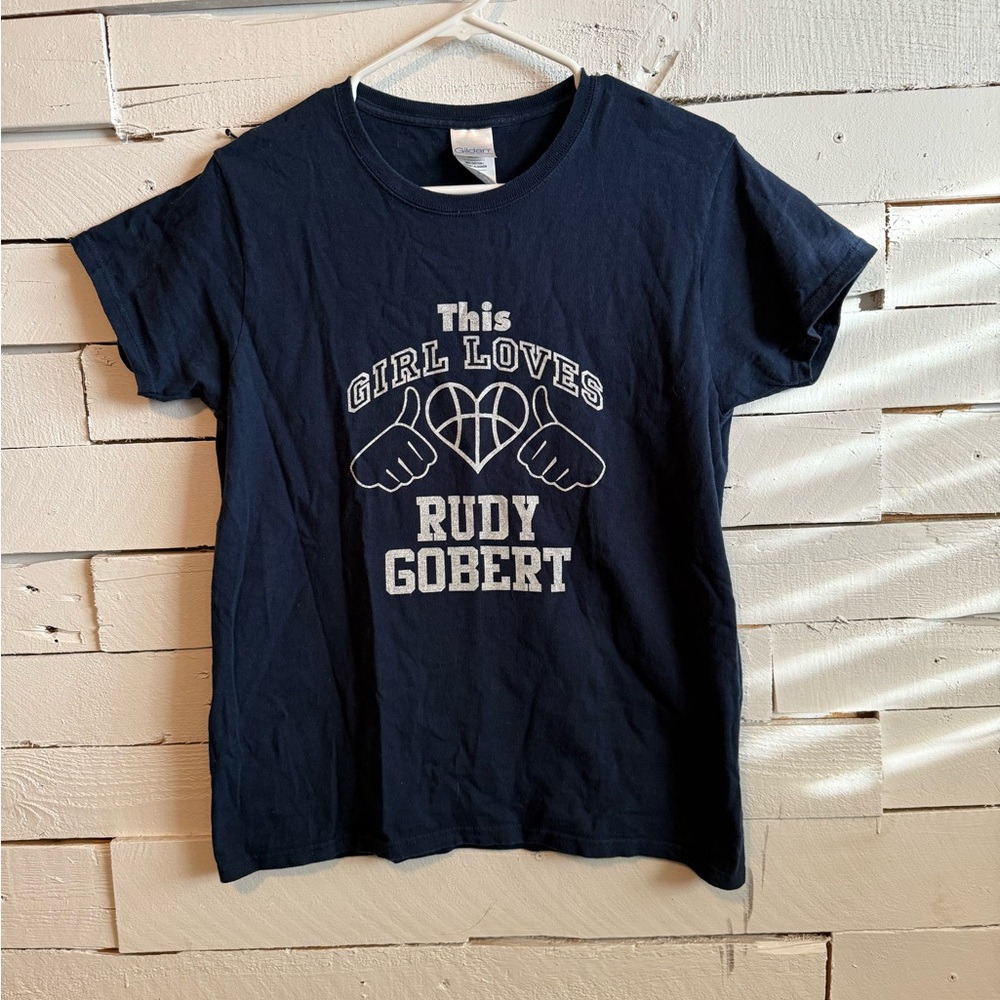 Rudy Gobert Navy Blue 'This Girl Loves' Graphic Tee